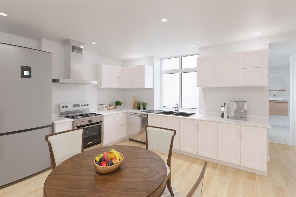 Virtually staged kitchen