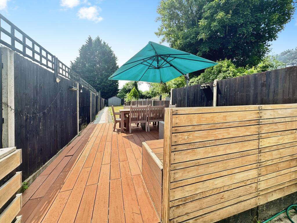 Private Rear Garden With Decking Area View