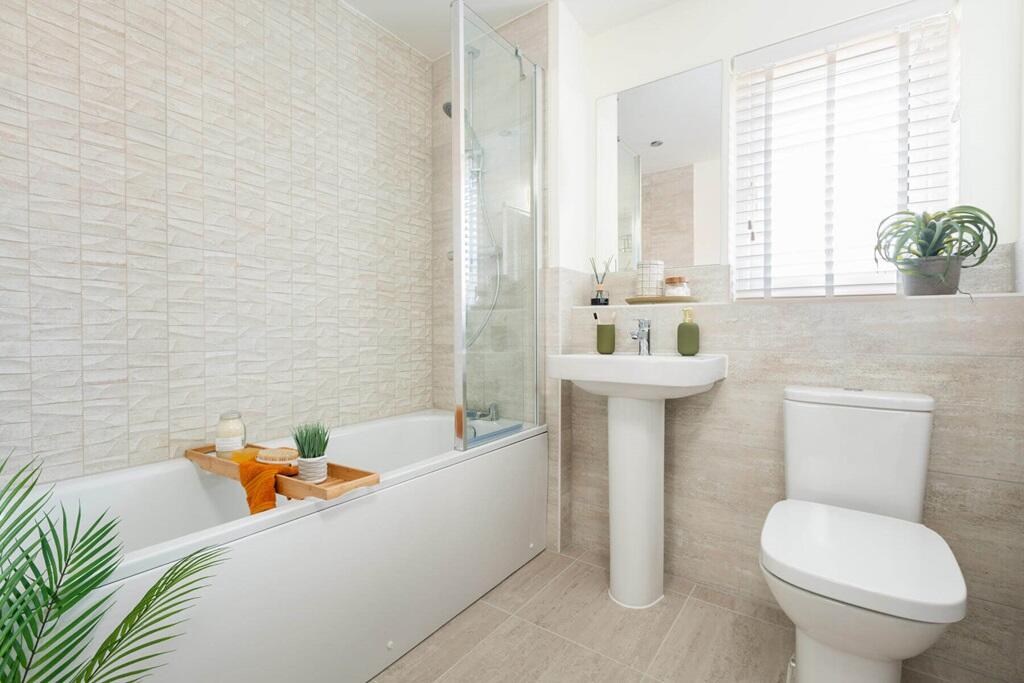 A family bathroom completes the home