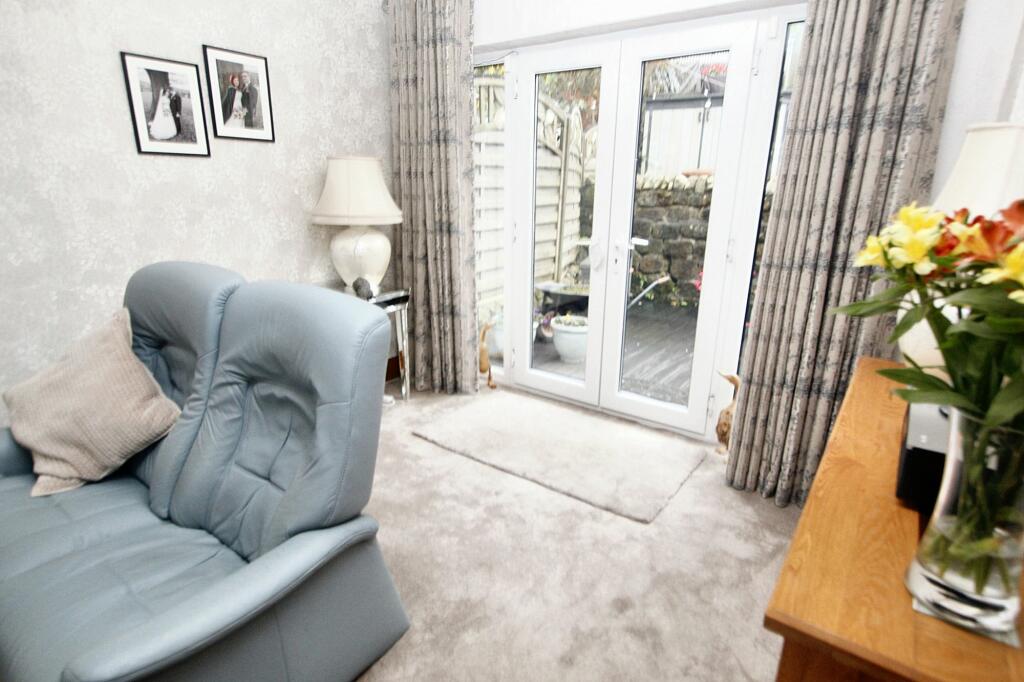 French doors to patio