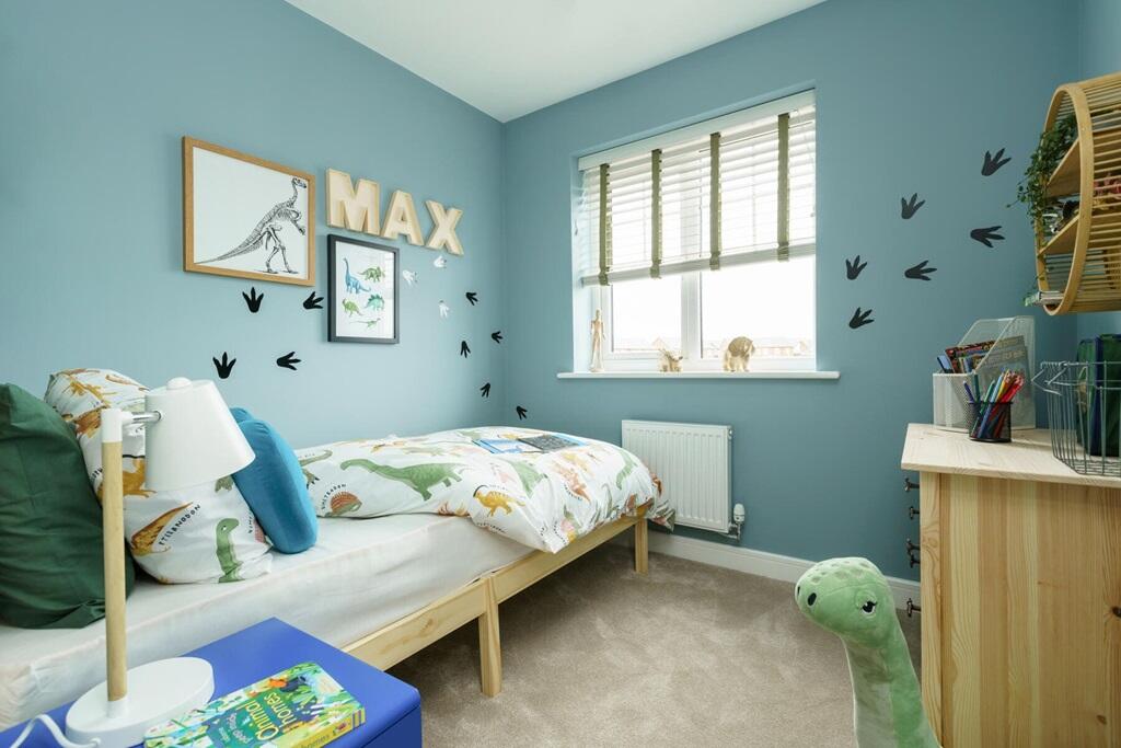 The fourth single bedroom is ideal for young children or a dedicated home office