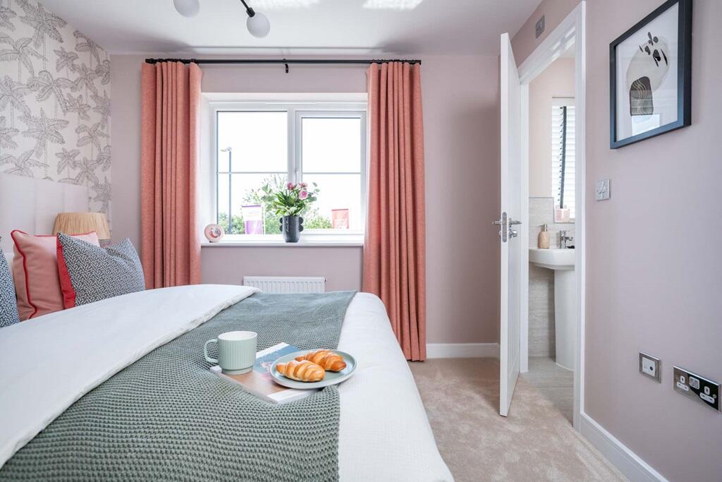 Spacious bedroom one with en suite shower room