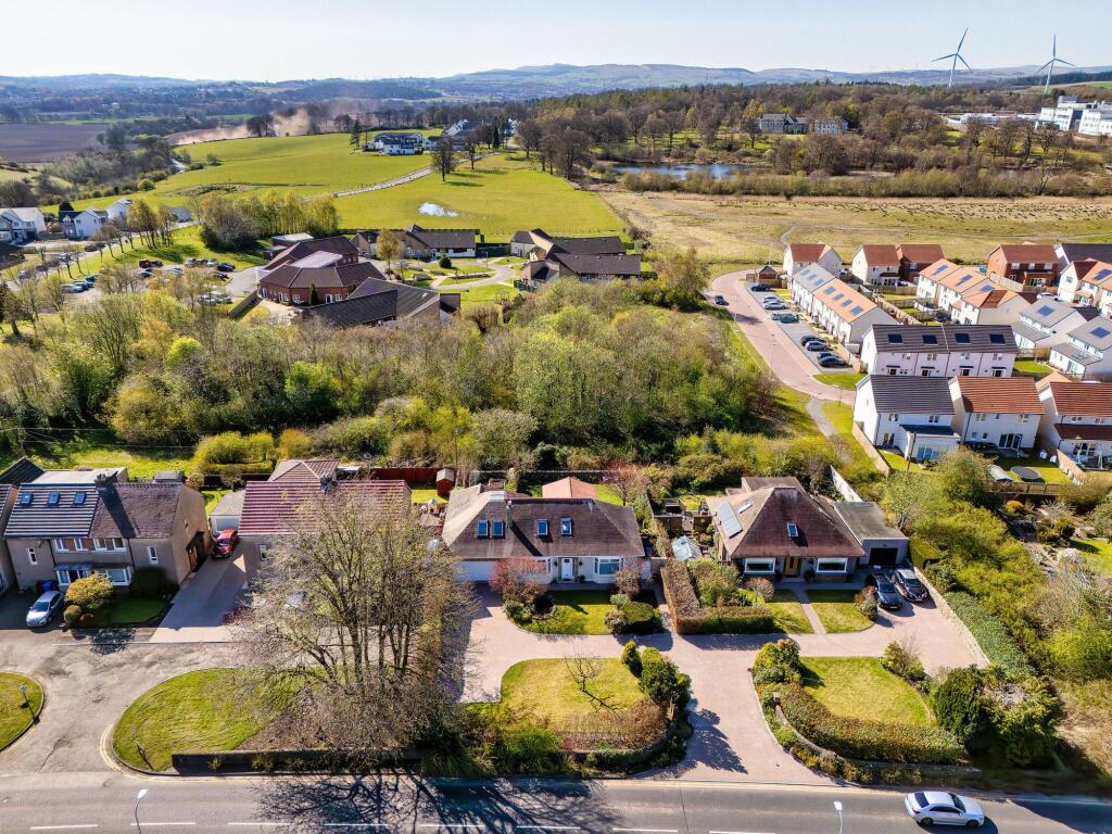 Aerial view of front of house