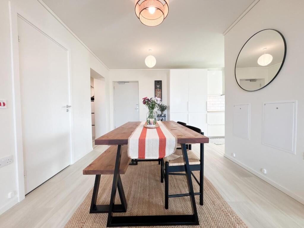 open plan lounge and kitchen