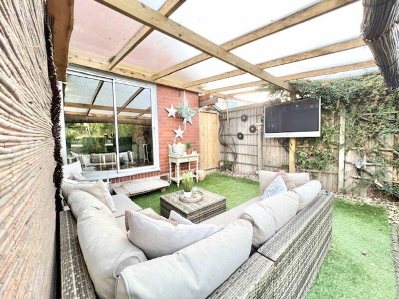 Covered garden seating view 2