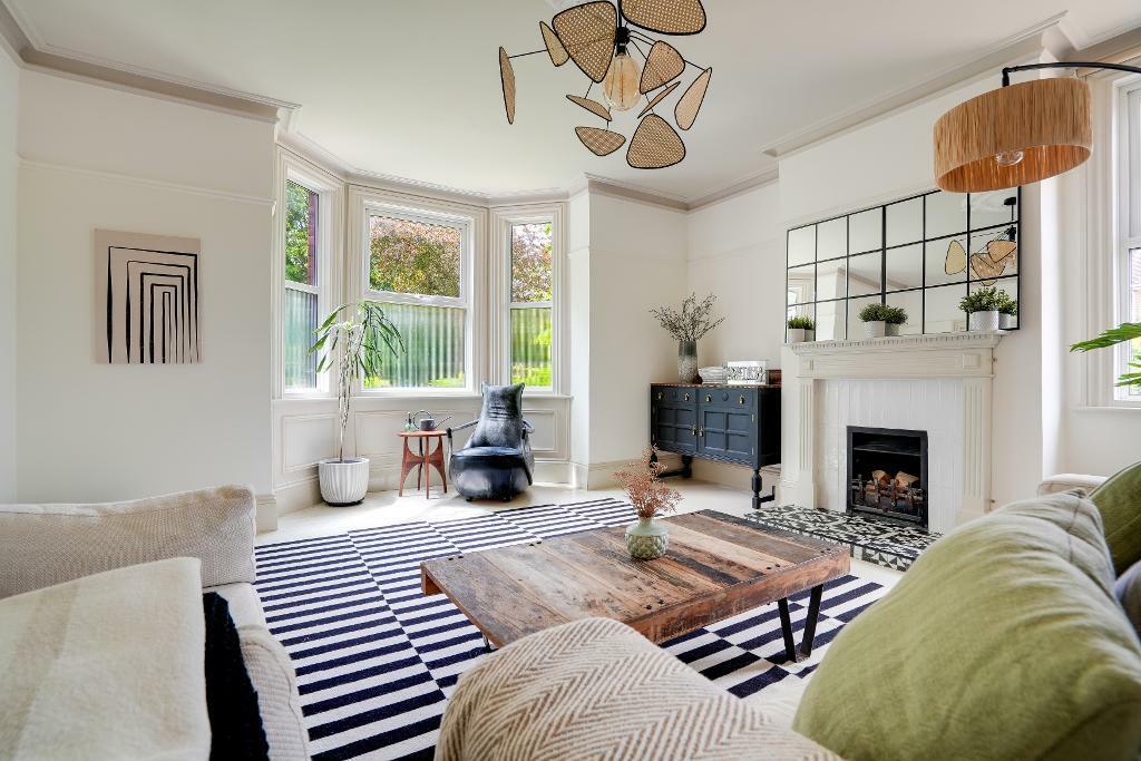 Sitting room with open fire
