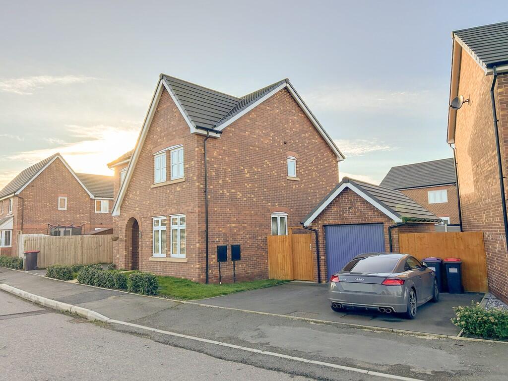 front with garage...