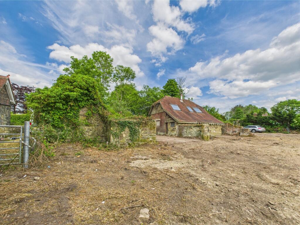 rear elevation and outbuildings