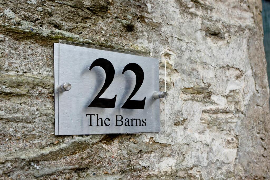 22 The Barns sign