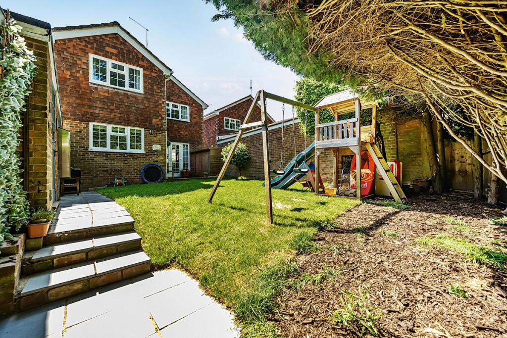 Private rear garden and rear elevation
