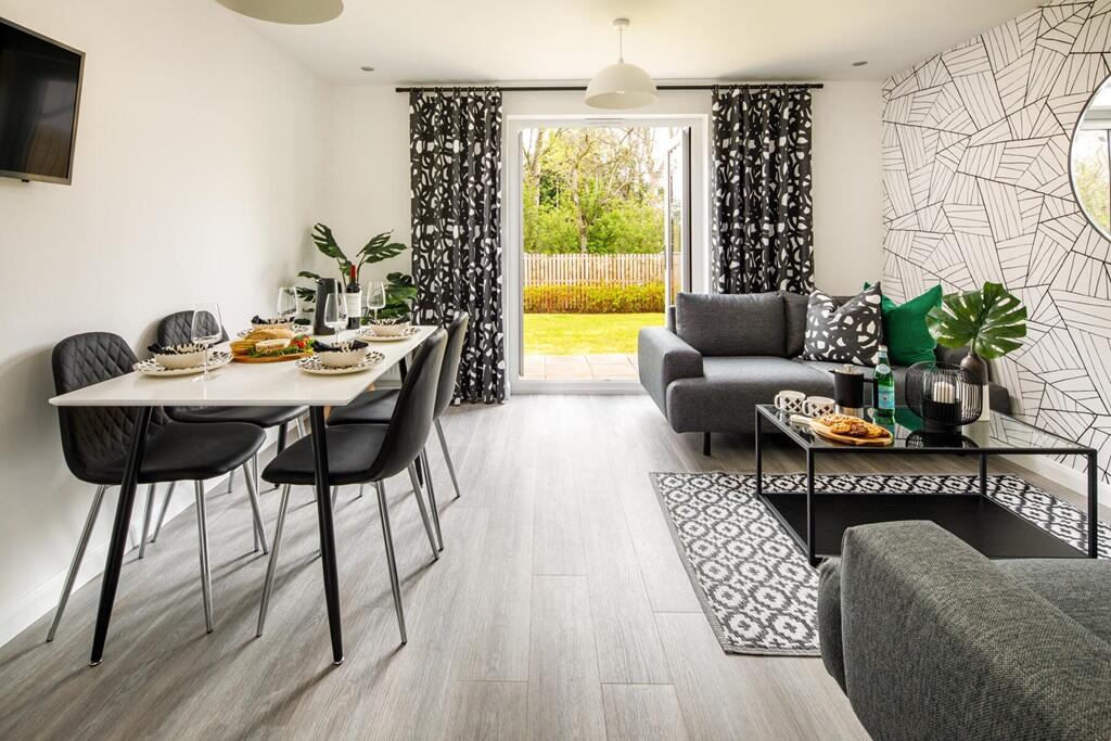 French doors from the lounge diner to the rear garden