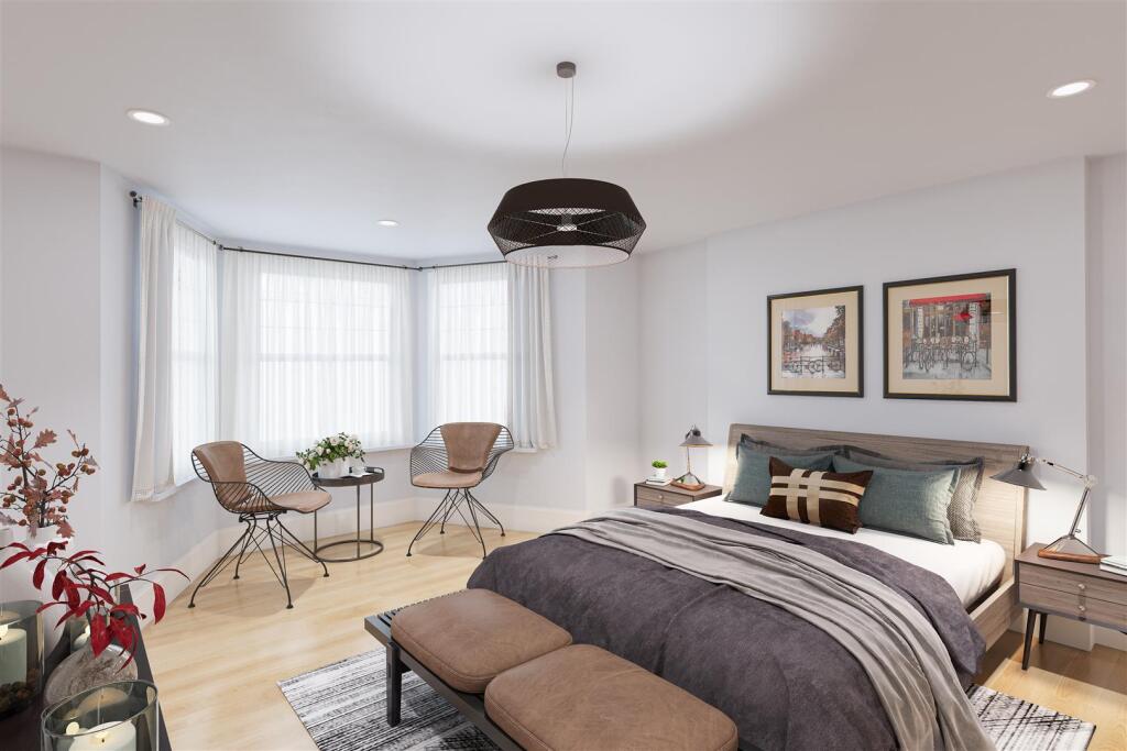 Virtually staged bedroom