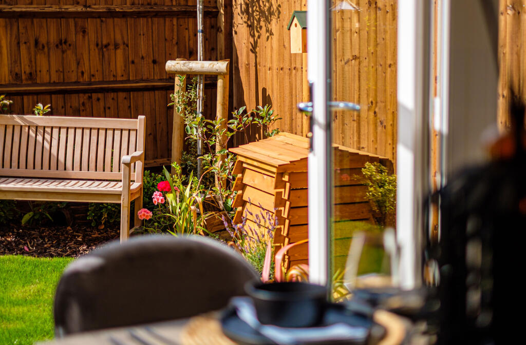 View from our 4 bed Woodcote show home into the garden