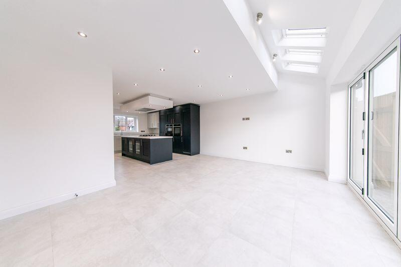 Open plan living and dining space