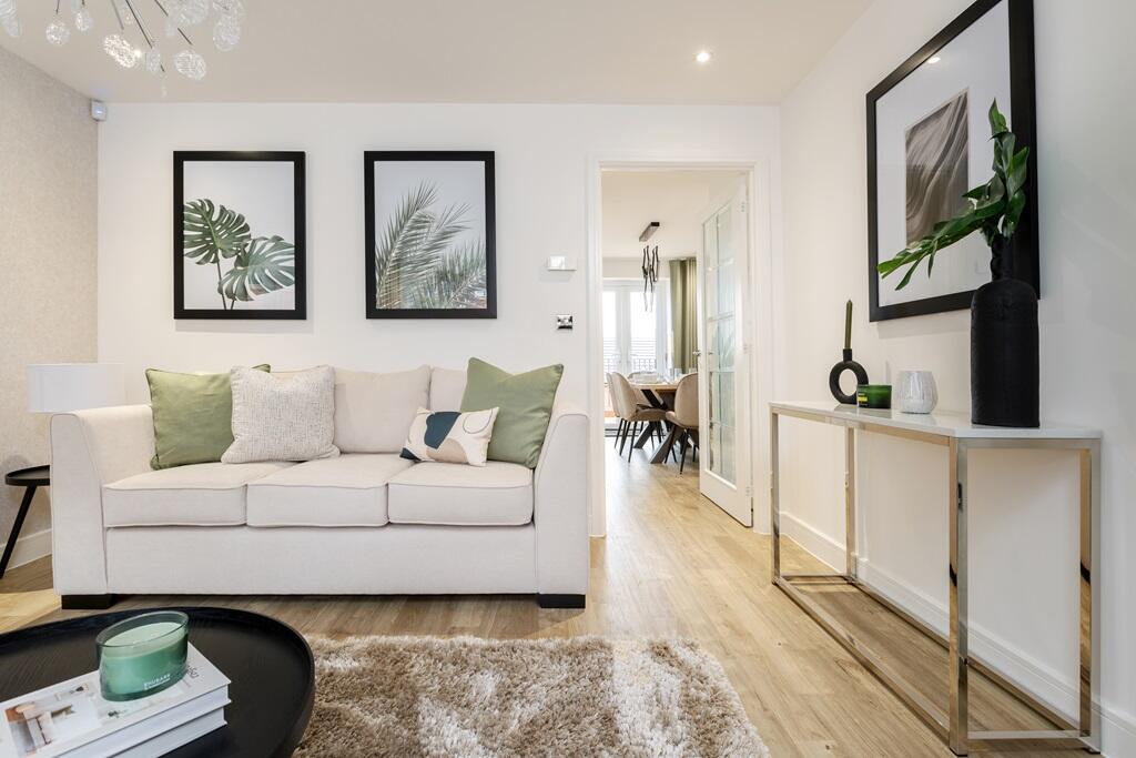 Sociable entertaining space leading through to the kitchen/dining area