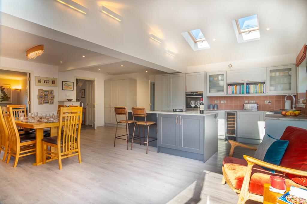 Kitchen, dining family area