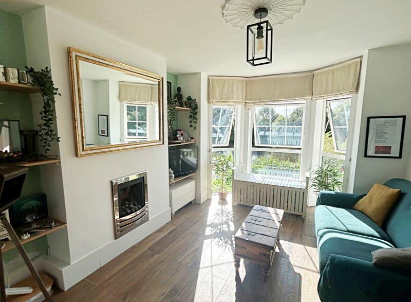 Lounge with window over river