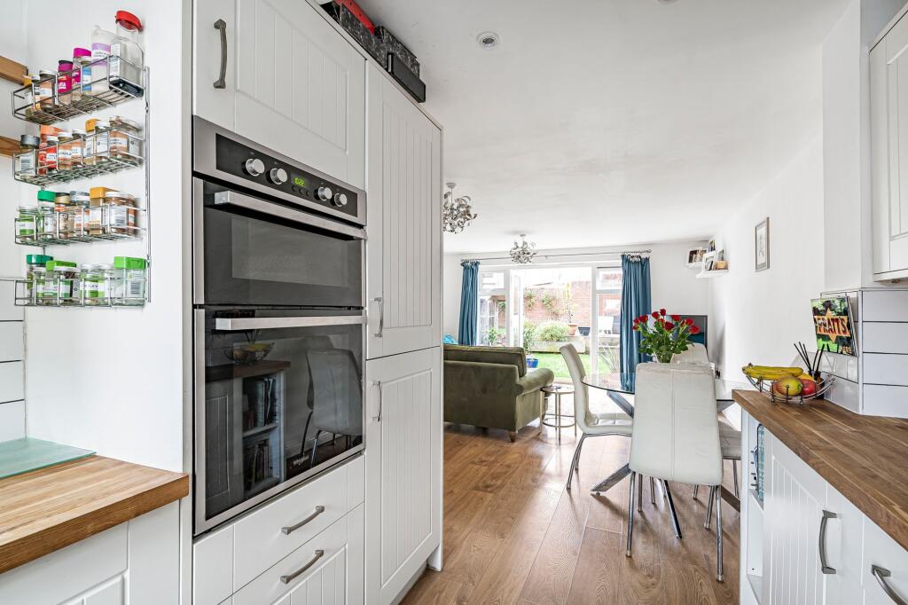 Kitchen into dining area