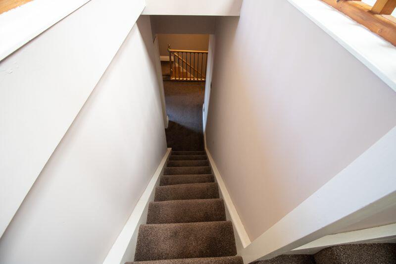 Stairwell to the converted loft room