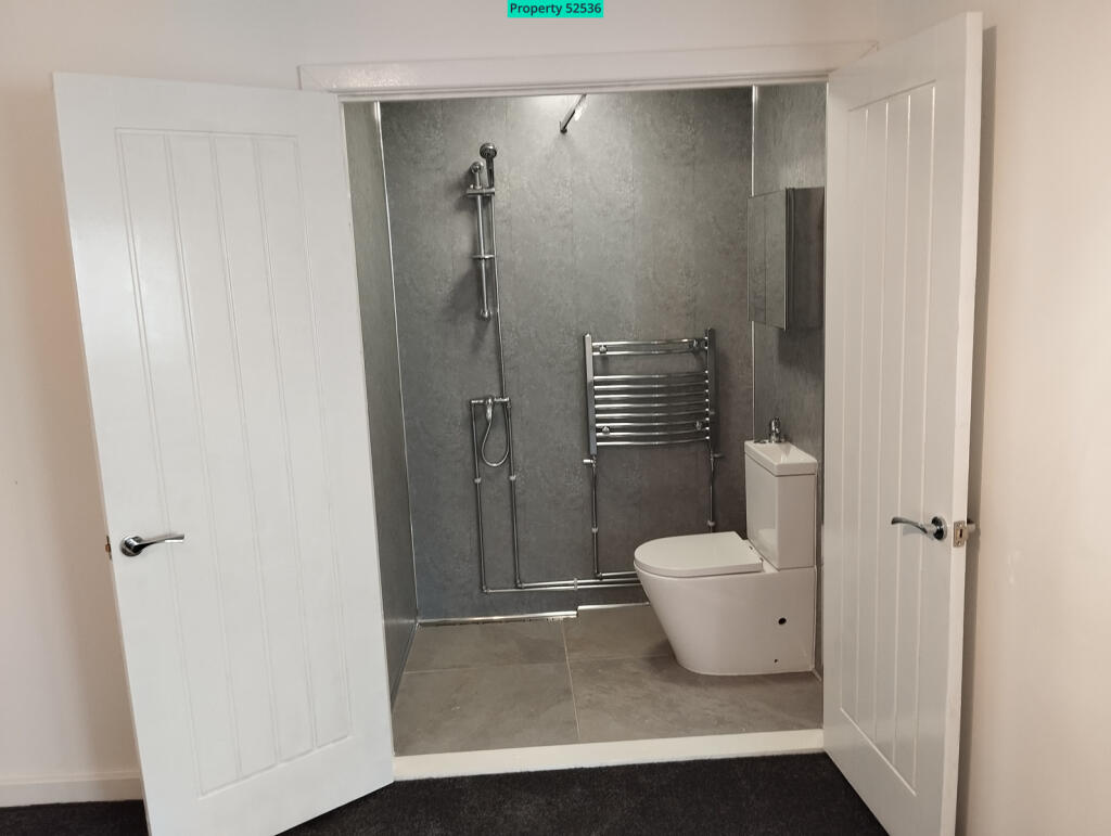 Studio apartment wet room