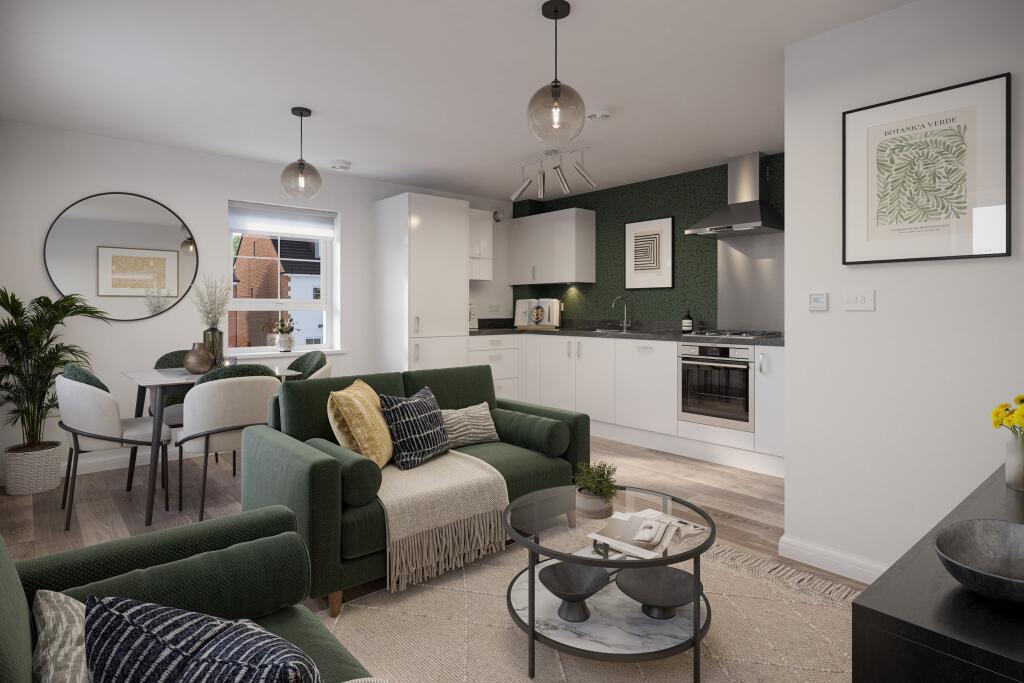 Internal shot of the hunston kitchen living diner