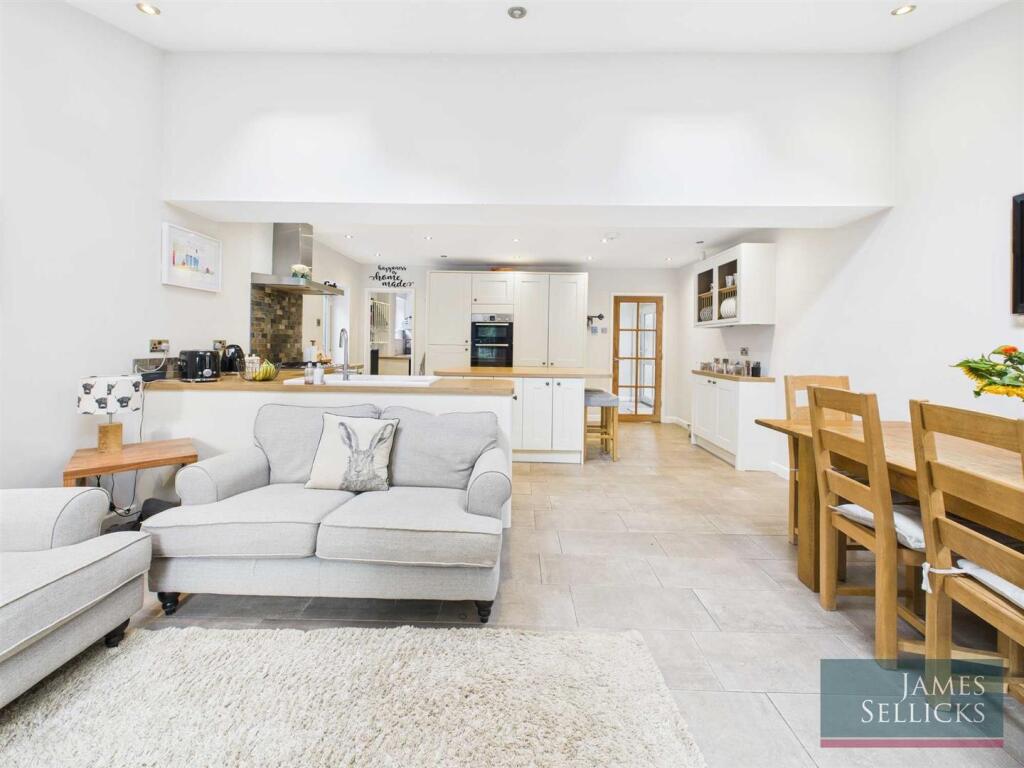 Open plan living dining kitchen