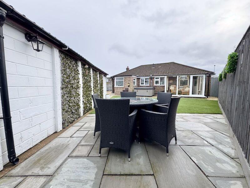 Patio to rear garden view 2