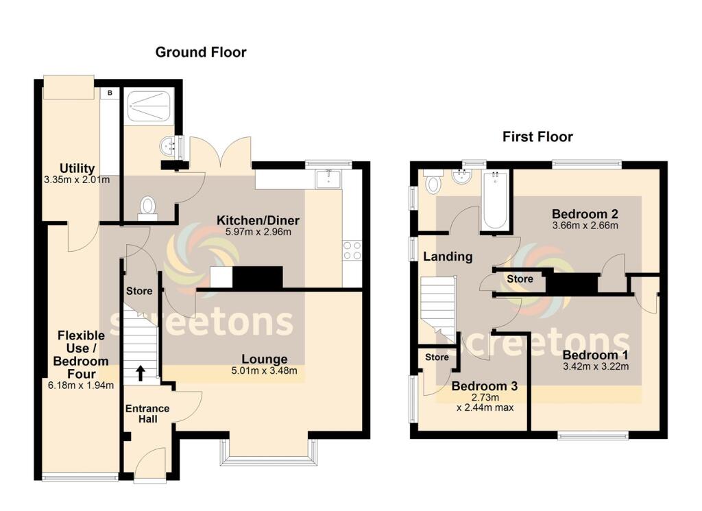 Floorplan 29 Oldfield Road, Thorne - all floors (1