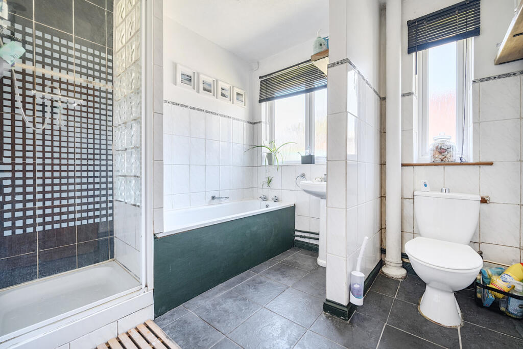 Family bathroom with bath and separate shower