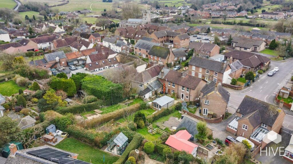 Aerial view of rear garden