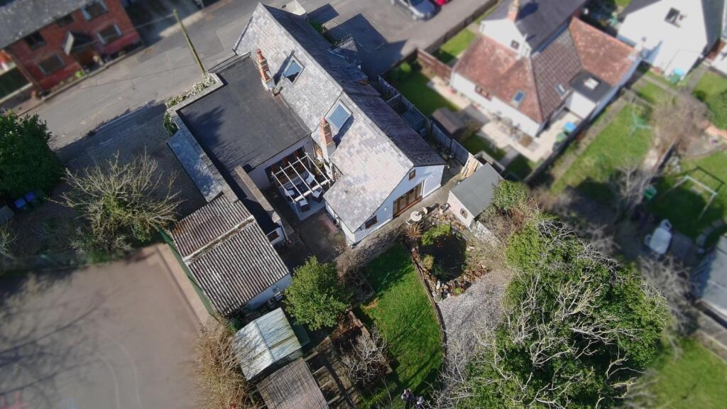 High view of garden