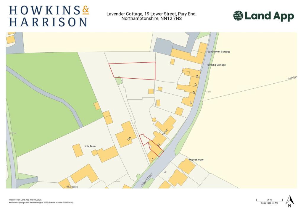 Land App- Lavender Cottage, 19 Lower Street, Pury 