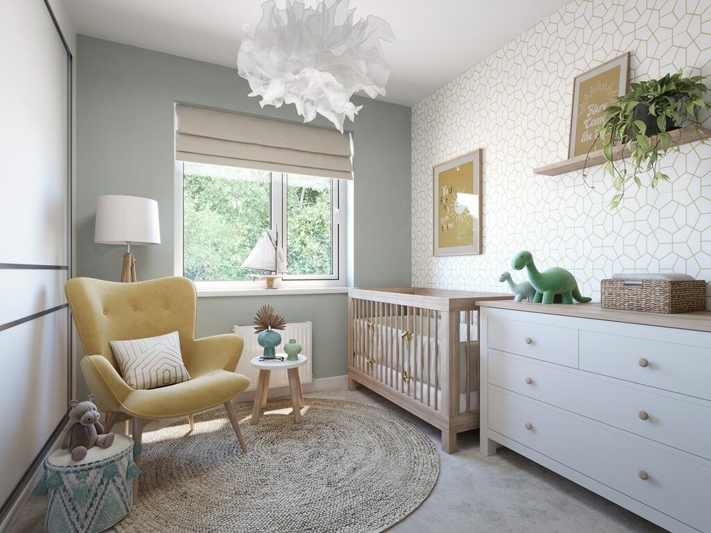 The third bedroom is well suited to a child's bedroom