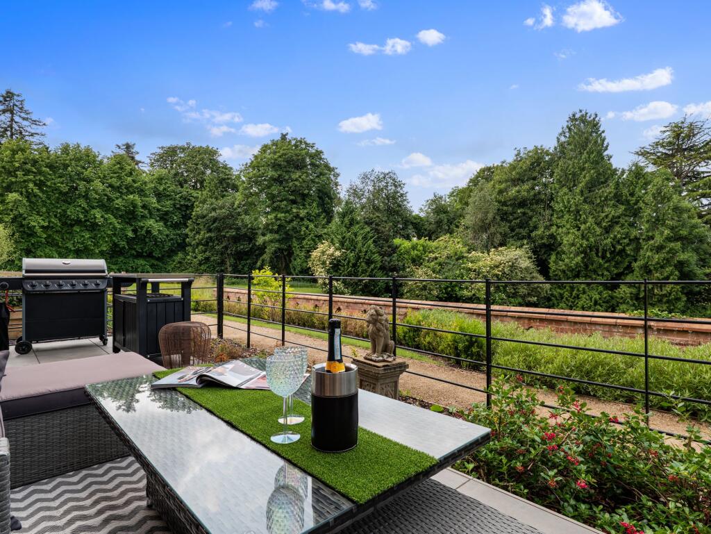 Private terrace seating area