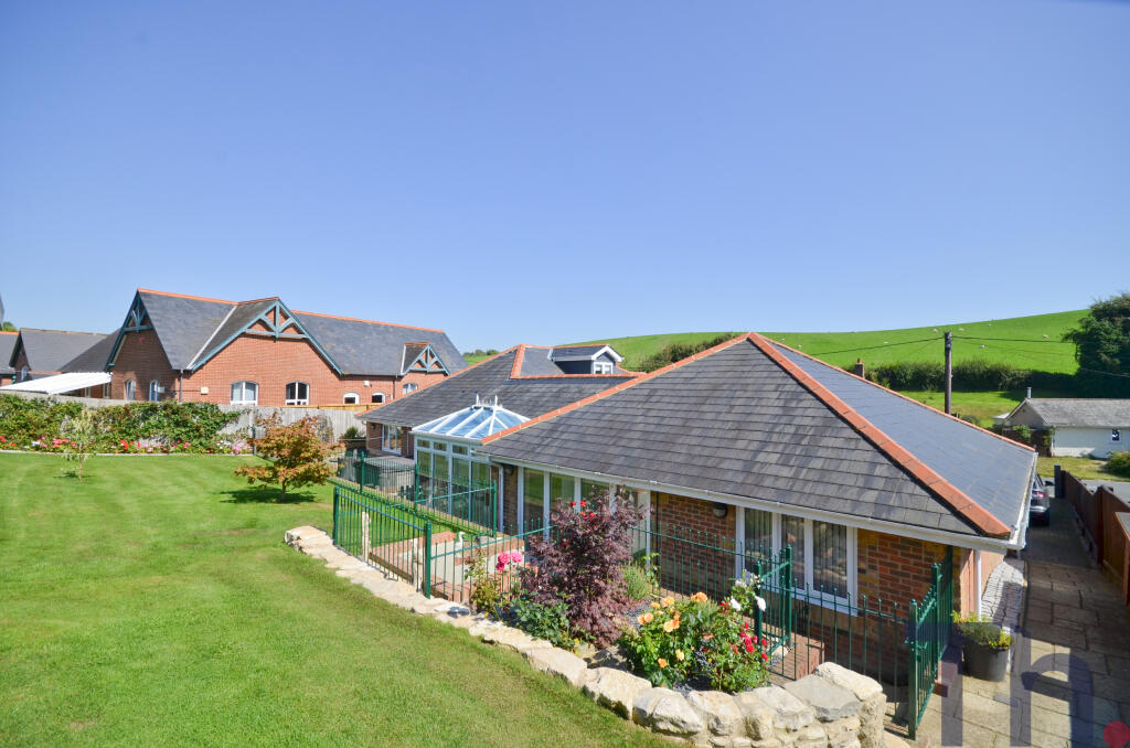 Fenced lower garden area