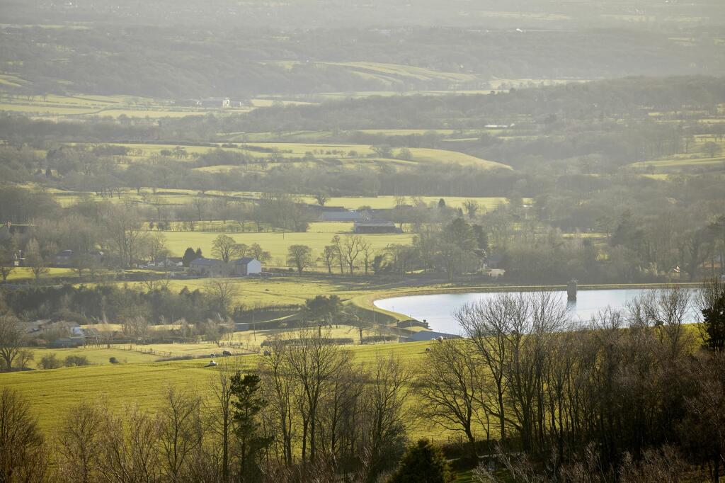 Ribble Valley in Lancashire looking over Longridge outskirts