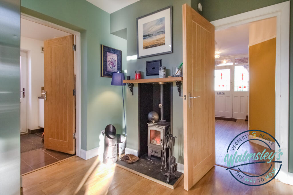 Log burner in family room