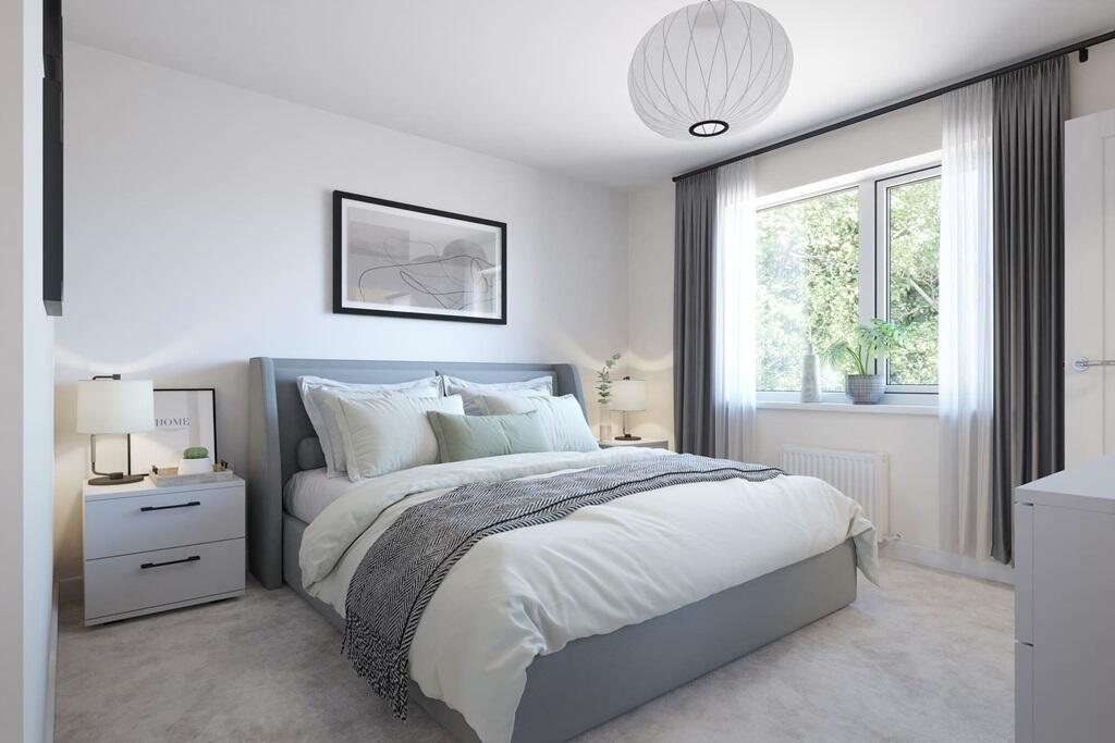 The main bedroom can accommodate a king-size bed