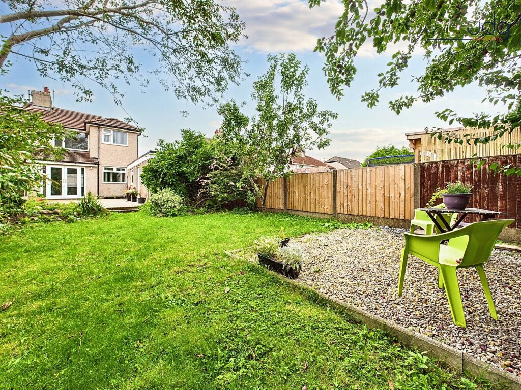 Spacious Garden with fruit trees, rear of the property