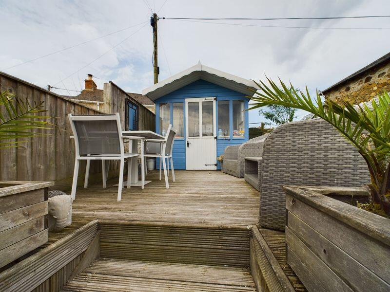 deck and summerhouse
