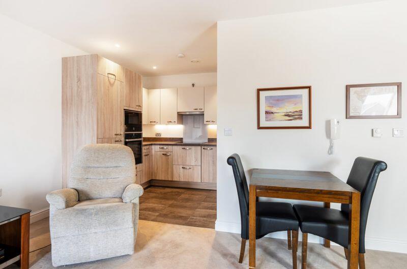 Living/dining room through to kitchen