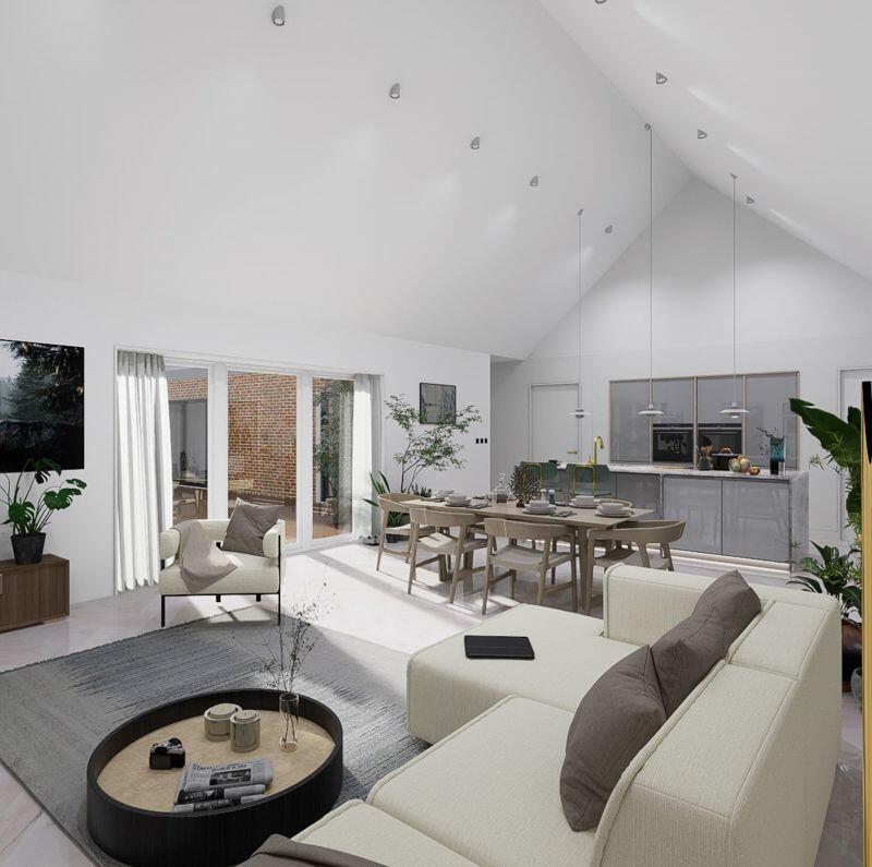 CGI image Living Kitchen