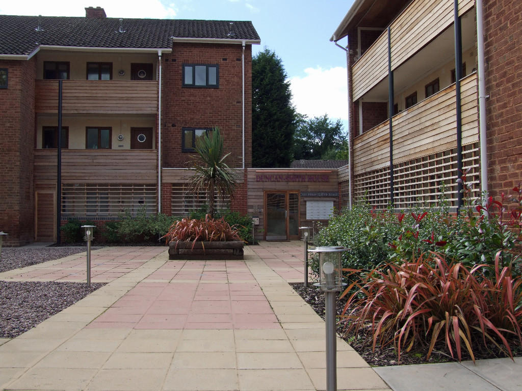 front of building