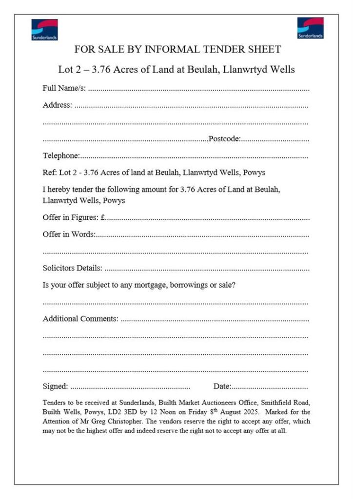 LOT 2 - FOR SALE BY INFORMAL TENDER SHEET - Copy_1
