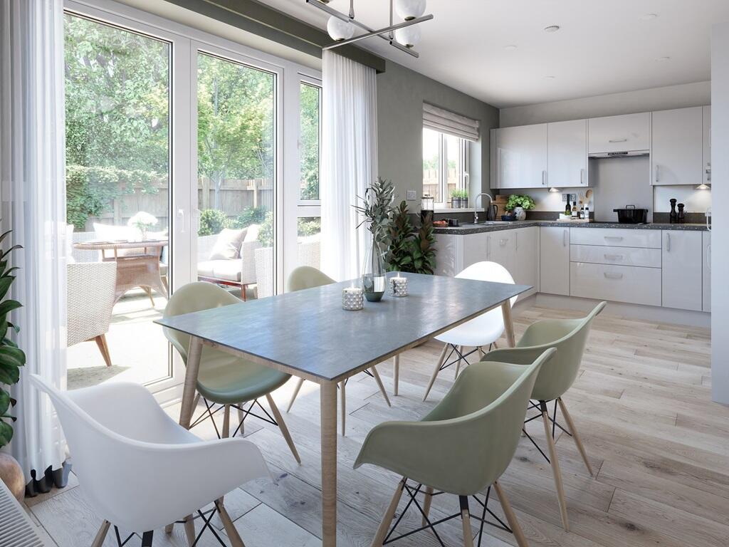 The open-plan kitchen/diner is an ideal space for families