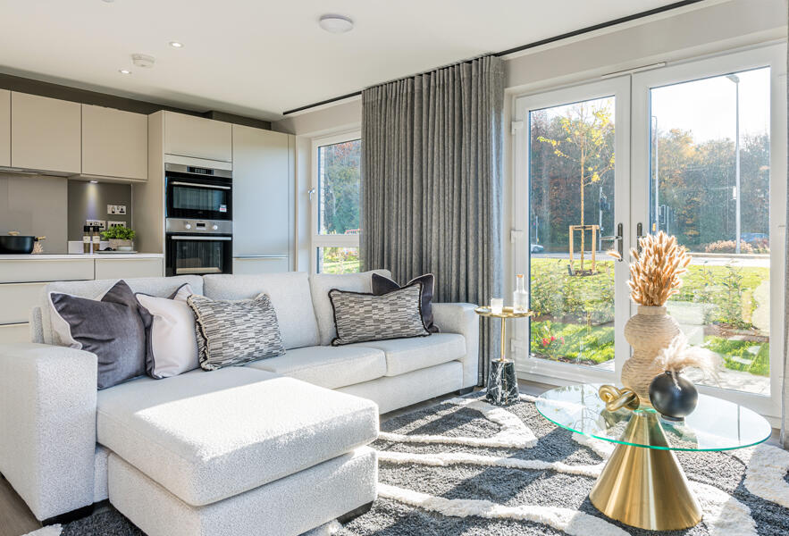 Bunting kitchen/lounge/dining room