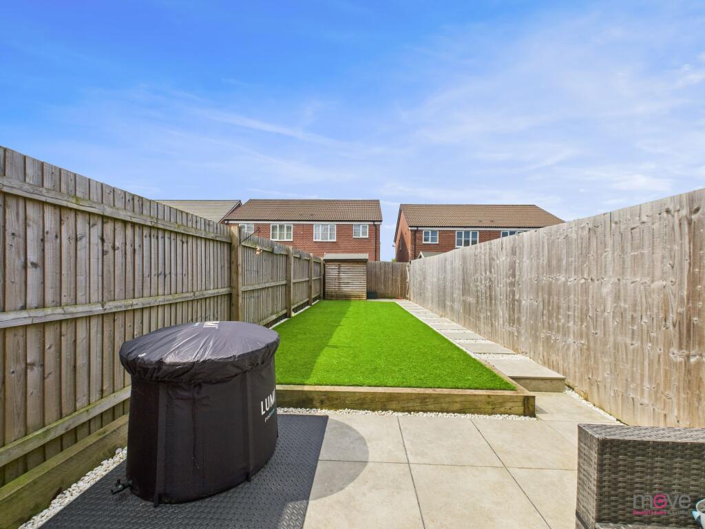 West facing back garden