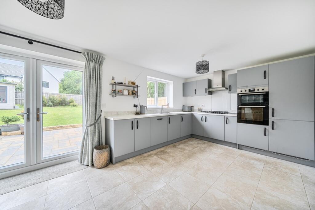 Patio doors and kitchen zone