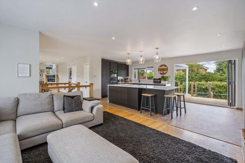Sitting area and kitchen