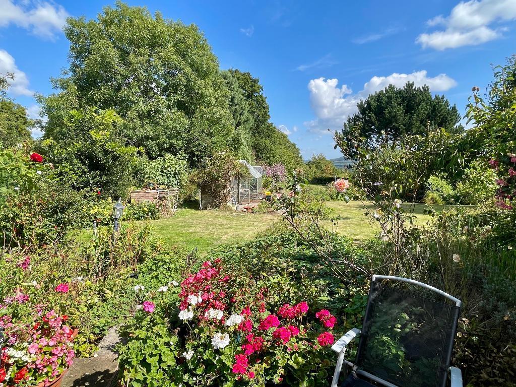 Mature rear garden with views